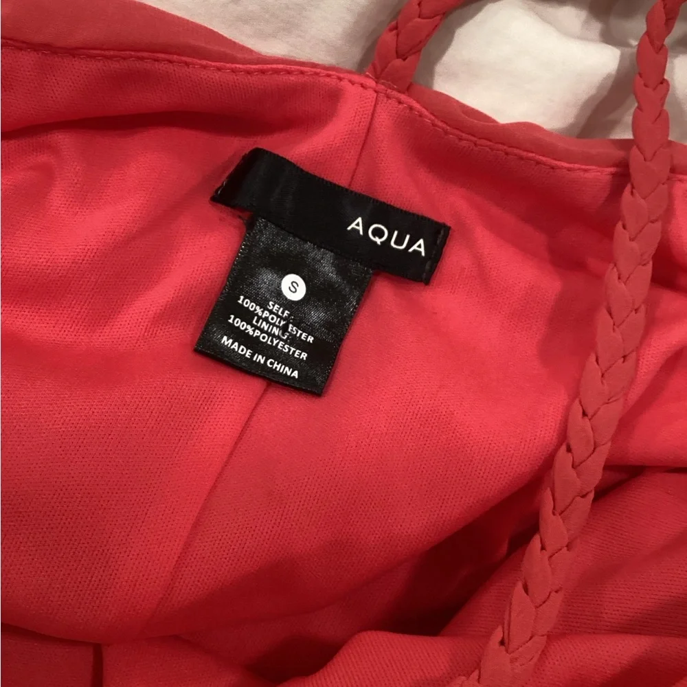 Aqua braided back mid dress S - Picture 8 of 8